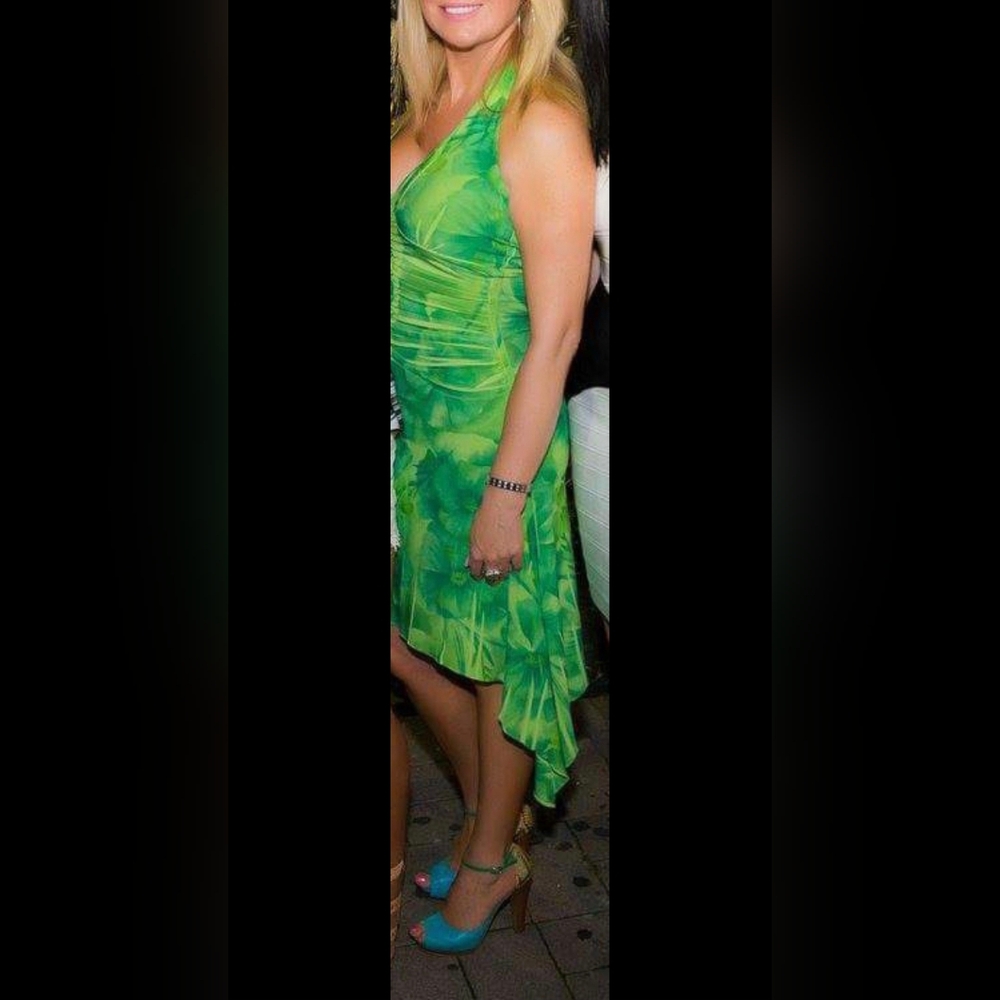 Green Halter Exotic Dress